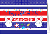4th of July During Covid-19, Bunnies card