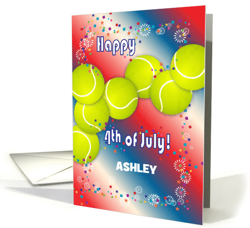 Happy 4th of July to Tennis Player card (1624956)