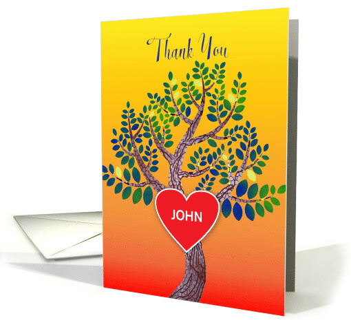 Custom Thank You for Genealogy, Family Tree, Heart card (1625478)