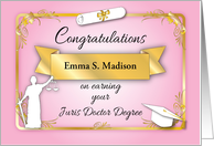 Custom Congratulations for Juris Doctor Degree, Lady card