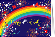 Rainbow 4th of July, Fireworks card