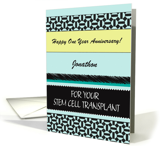 Custom Name, Year of Anniversary of Stem Cell Transplant card