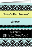 Custom Name, Year of Anniversary of Stem Cell Transplant card