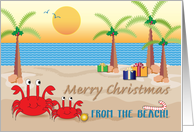Christmas from the Beach, Crabs, Presents card