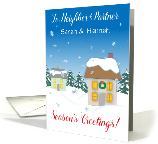 Custom Name Season's Greetings for Neighbor & Partner card (1637670)