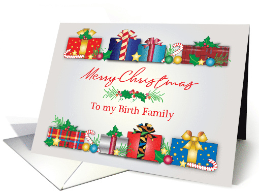 For Birth Family at Christmas Presents card (1640706)