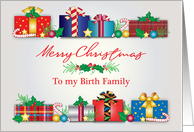 For Birth Family at Christmas Presents card