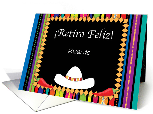 Spanish Teacher Custom Name Blank Retirement card (1641776)