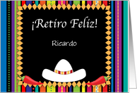 Spanish Teacher Custom Name Blank Retirement card