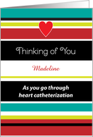 Custom Thinking of You Heart Catheterization card