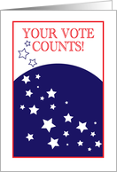 Remember Your Vote Counts Message card