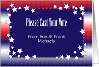 Custom Cast Your Vote Message card