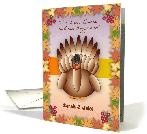 Custom Sister & Her Boyfriend Thanksgiving card (1648862)