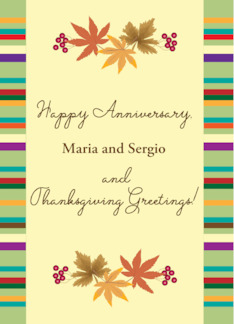 Custom Anniversary Thanksgiving Autumn Leaves with Names