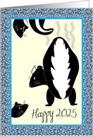 Humorous New Year 2025 Humorous Smelly Skunks card