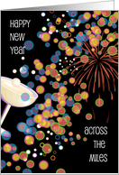 Across the Miles Champagne Bubbles card
