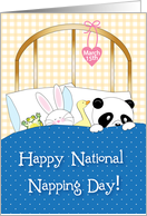 National Napping Day March 15th Animals card