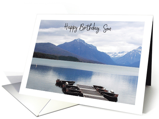 Birthday for Estranged Son Glacier Lake Montana card (1677120)