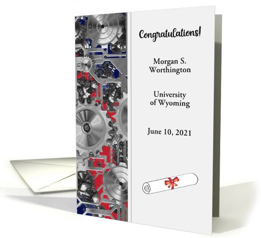 Custom Congratulations Mechanical Engineering Graduation card