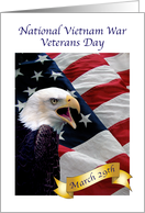 National Vietnam War Veterans Day Flag Eagle card
