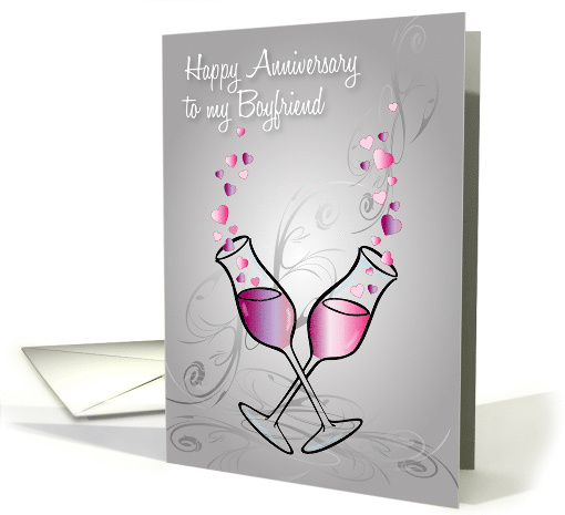 Dating Anniversary For Boyfriend Wine card (1680758)