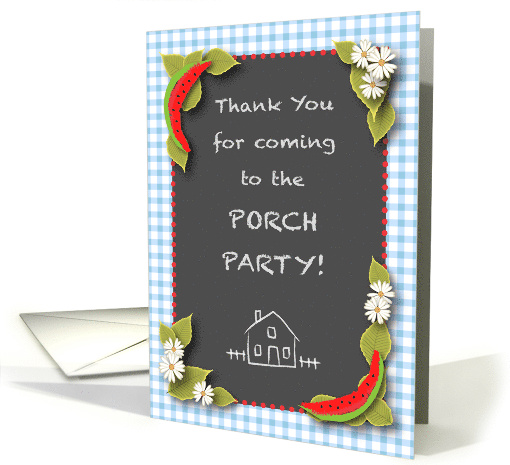 Watermelon Theme Thank You Porch Party card (1681556)