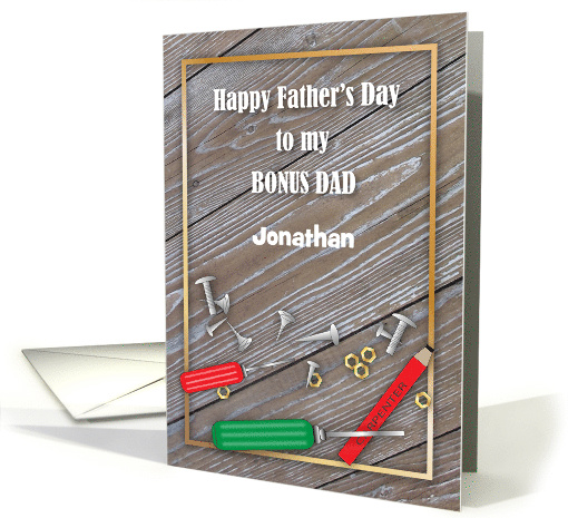 Bonus Dad Custom Name Father's Day card (1681694)