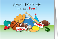 Father’s Day Dad of Boys Sports Toys card