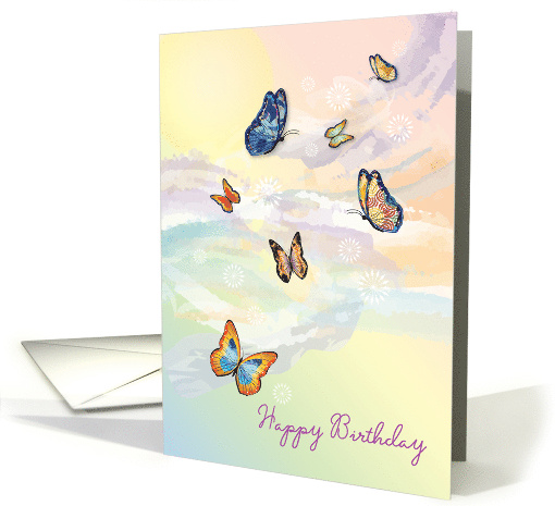 Birthday Blessings Health Butterflies card (1684110)