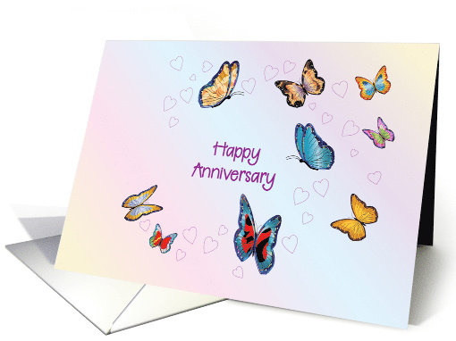 Butterflies Coming Out Anniversary card (1684762)