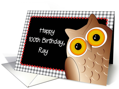 Owl Happy Birthday Ray card (1685704)