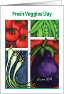 Happy Fresh Veggies Day June 16th card