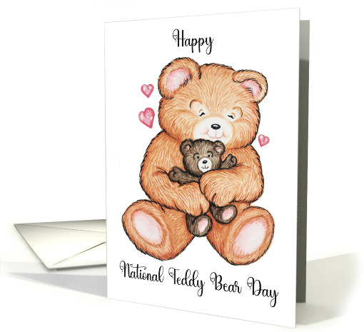 Happy Teddy Bear Day September 9 Hearts card (1687058)