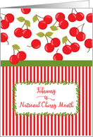 National Cherry Month February Cherries card