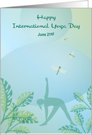 International Yoga Day June 21st Exercise card