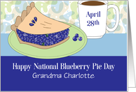 Custom Name National Blueberry Pie Day April 28th card