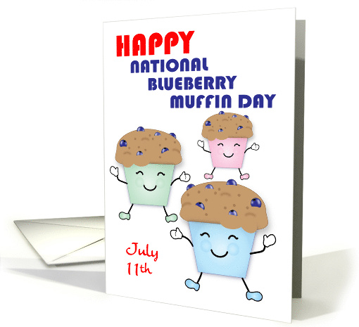 Happy National Blueberry Muffin Day July 11th card (1688234)