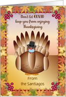Custom COVID 19 Name Thanksgiving Turkey Mask card