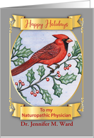 Custom Happy Holidays to Naturopathic Physician card