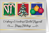 Happy Holidays Dental Hygienist Candy Canes Tree card