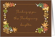 Thanksgiving for Estranged Daughter Leaves Berries card