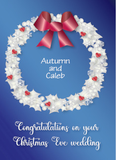 Congratulations Christmas Eve Wedding Custom Names