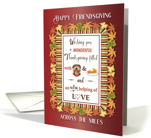 Across the Miles Friendsgiving Thanksgiving Turkey Pie card (1702862)