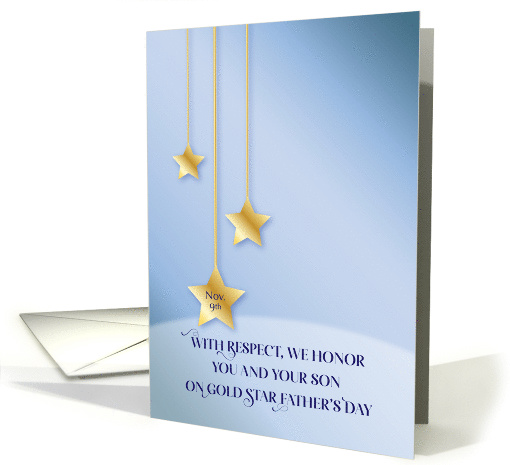 Gold Star Father's Day November 9th Loss of Son card (1703718)