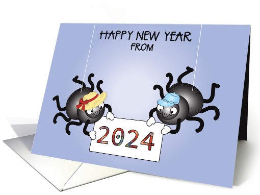 Custom Name New Year Spiders 2024 card (1704000)