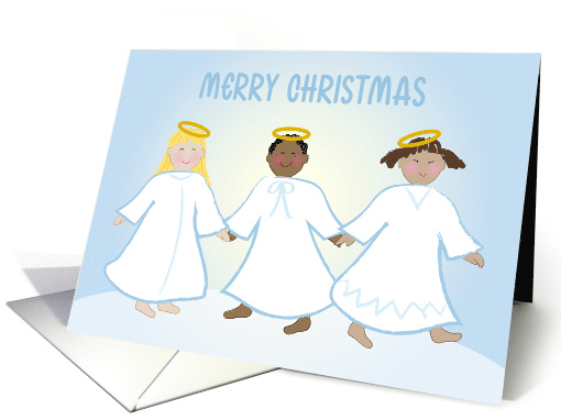 Ethnic Angel Merry Christmas Blank Inside card (1704156)