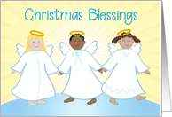 Ethnic Angels Christmas Blessings Blank Inside card