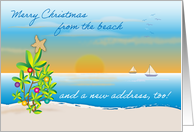 Change of Address Christmas From The Beach card