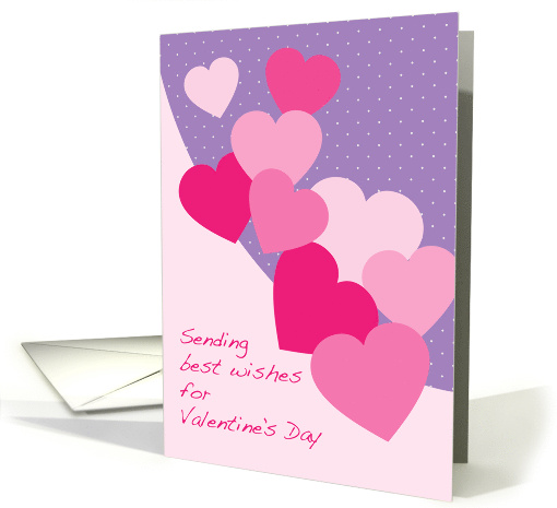 Valentine's Day Best Wishes Sobriety Recovery Hearts card (1710428)