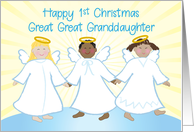 First Christmas Great Great Granddaughter Angels card